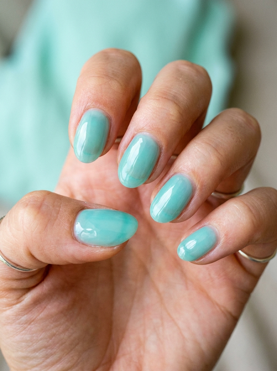 Aqua Glass Nails als Glass Nails Inspiration 2026